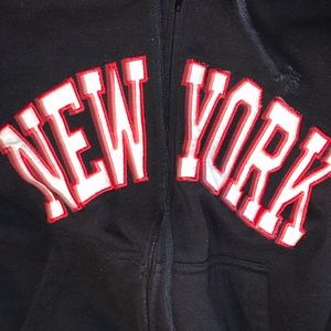 New York graphic zip up hoodie
